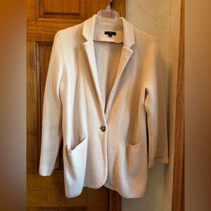 J.Crew Sophie Sweater Blazer Cotton/Wool Oatmeal Small